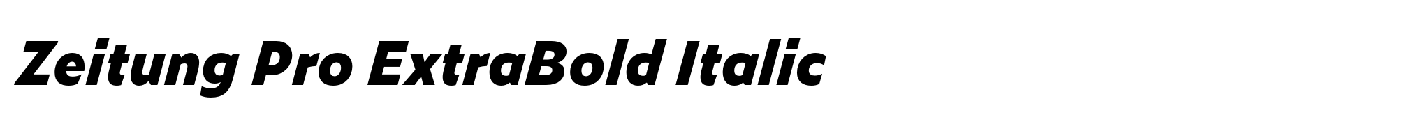Zeitung Pro ExtraBold Italic image